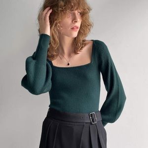 Oak + Fort Square Neck Sweater